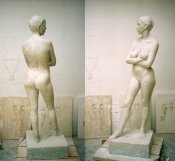 Adéla - study, 2003, plaster, 175 cm