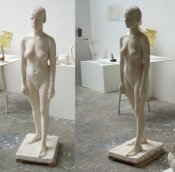 Study, 2005, plaster, 170 cm