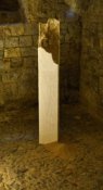 SPRINKLING II, plaster, sand, 170 x 45 x 60 cm
